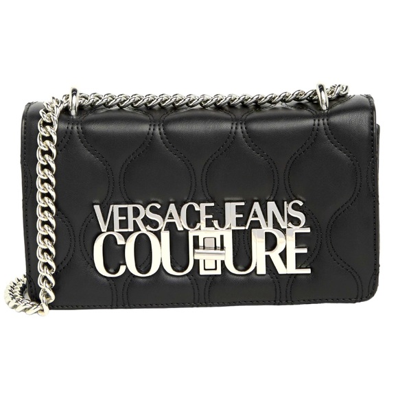 Authentic‼️ 💯 VERSACE JEANS COUTURE Partial Chain Strap, Crossbody Bag - Picture 1 of 10